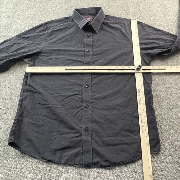 UNTUCKit Shirt Adult Large Black Button Up Long Sleeve Dress Formal Casual Men's - Picture 11 of 14